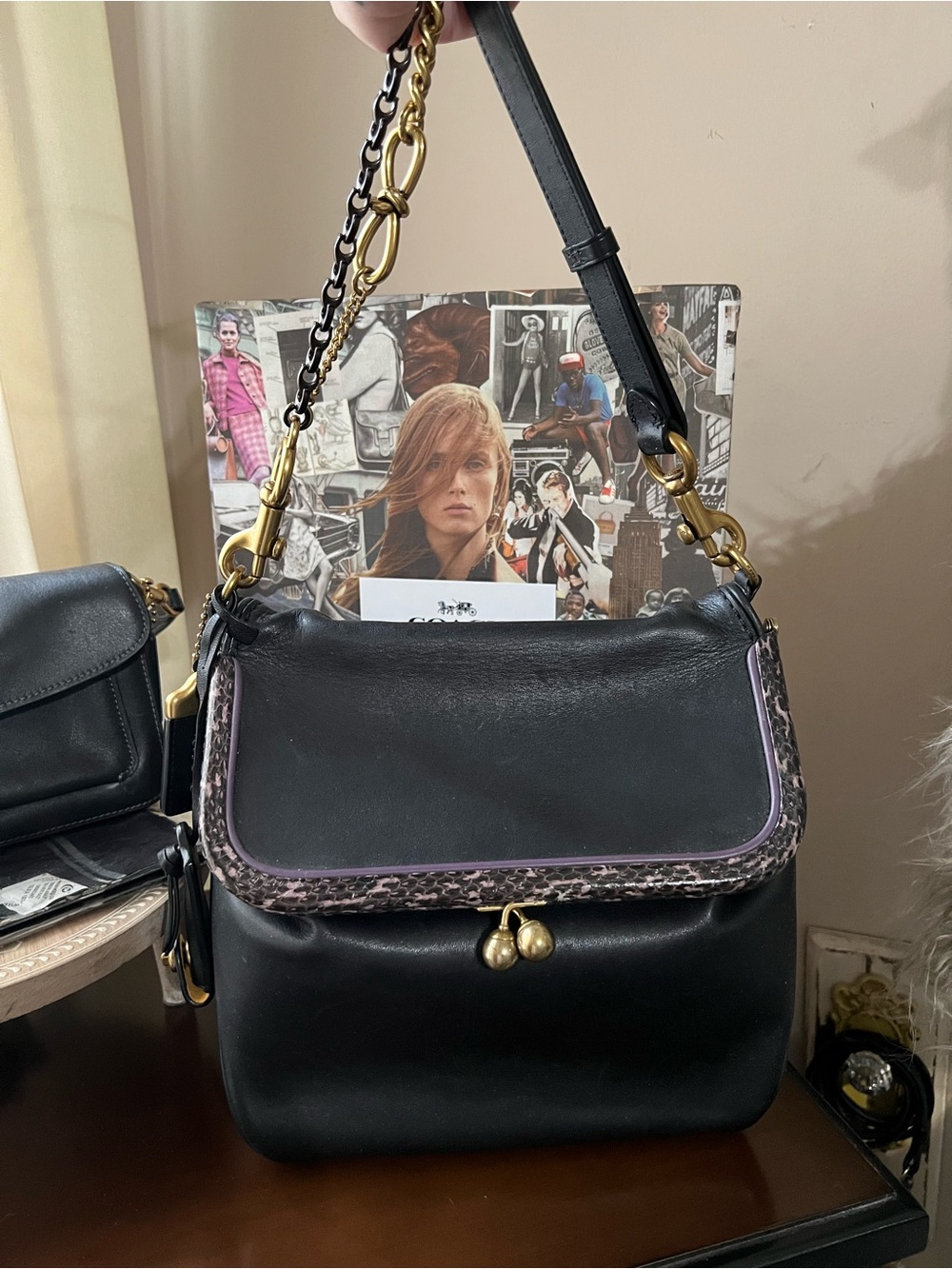 Coach Rider Bag 24 With Snakeskin detail